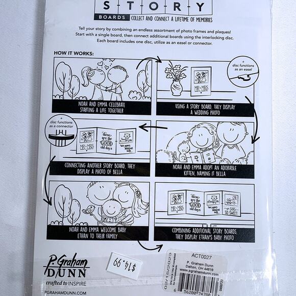 P Graham Dunn "Reasons to Be Happy" Story Board Linkable Stand-Up Frame New - Picture 8 of 8